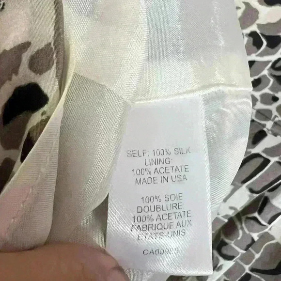 Nanette Lepore Womens Dress Size 10 Brown Button Up Lined 100% Silk - Picture 7 of 7